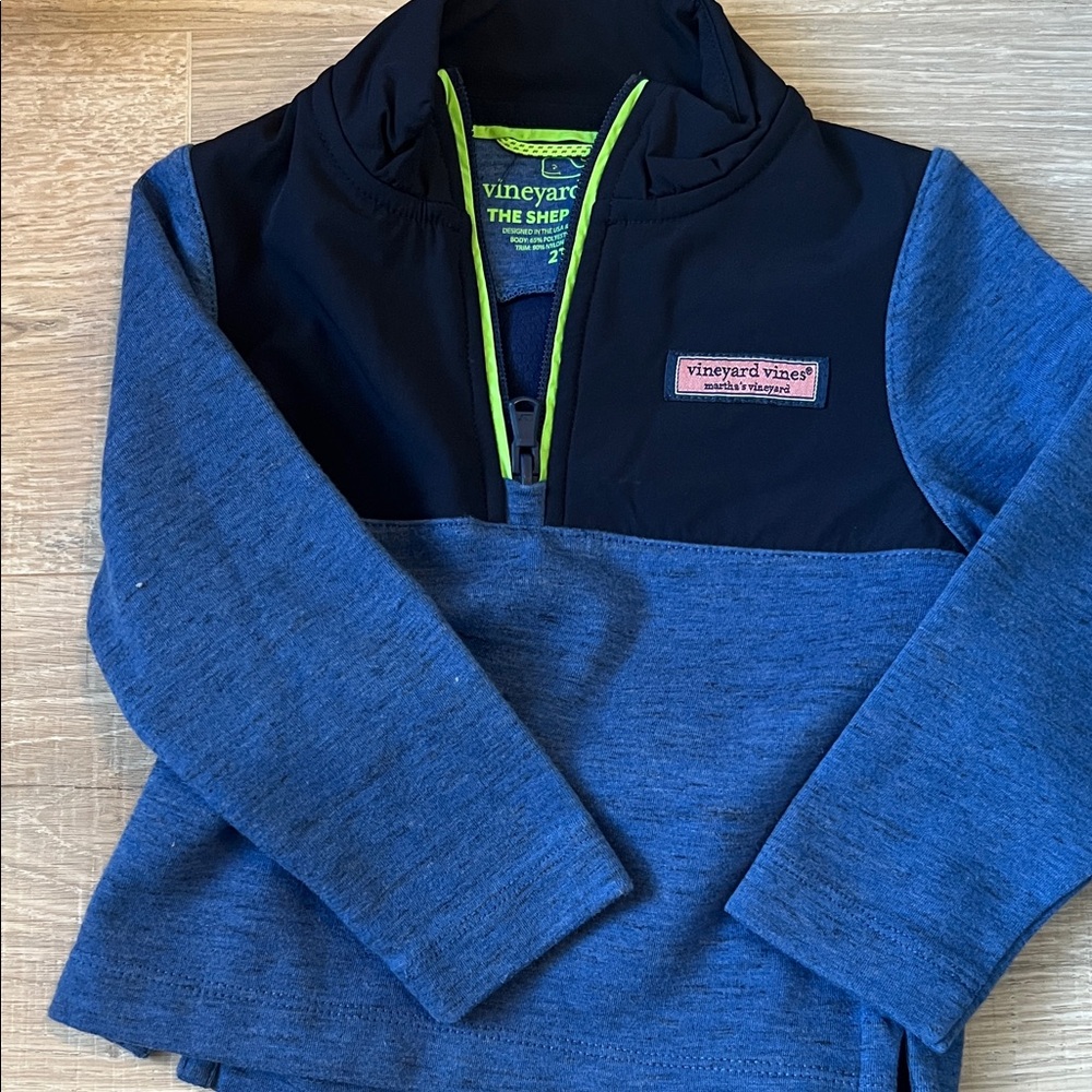 Vineyard Vines Navy and Royal Blue Half-Zip